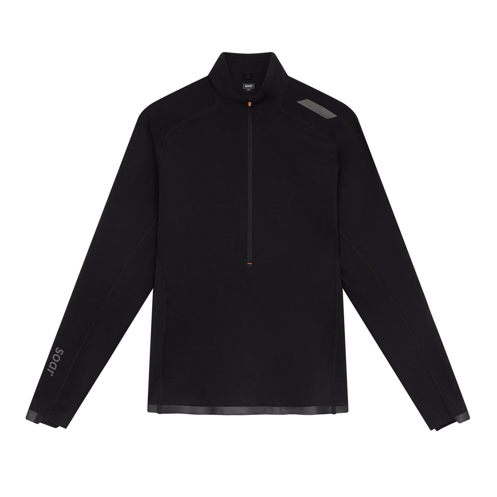 Soar Men's Advanced Windbreaker - BlackToe Running#colour_black