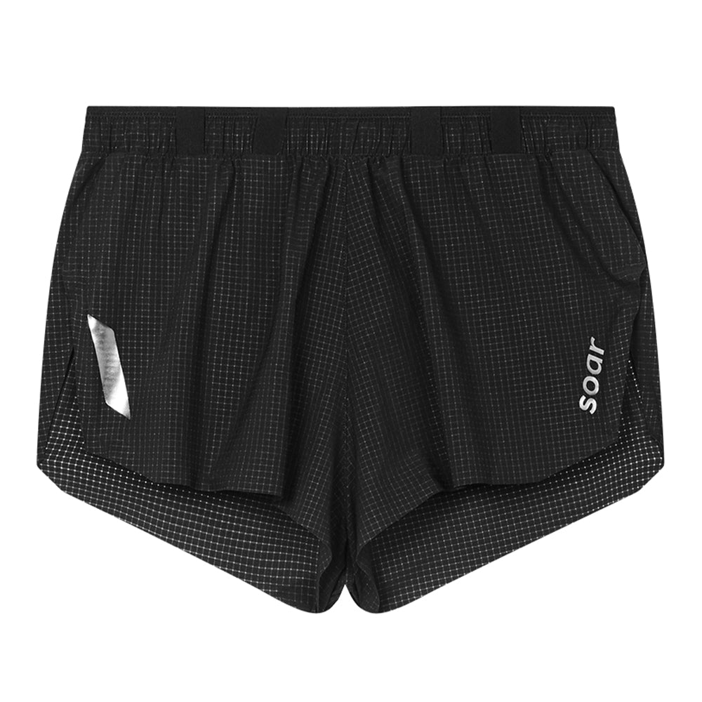 Soar Men's Marathon Shorts - BlackToe Running#colour_black-grey