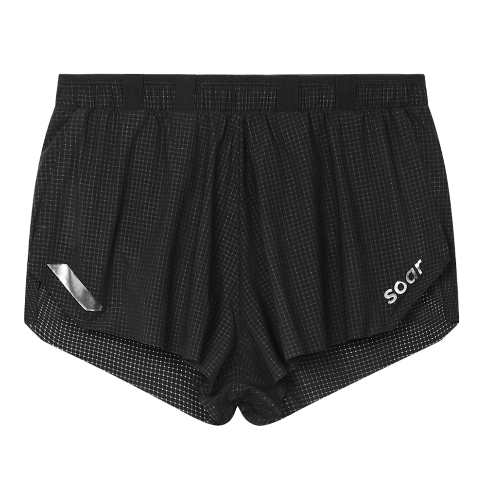 Soar Women's Marathon Shorts - BlackToe Running#colour_black-silver