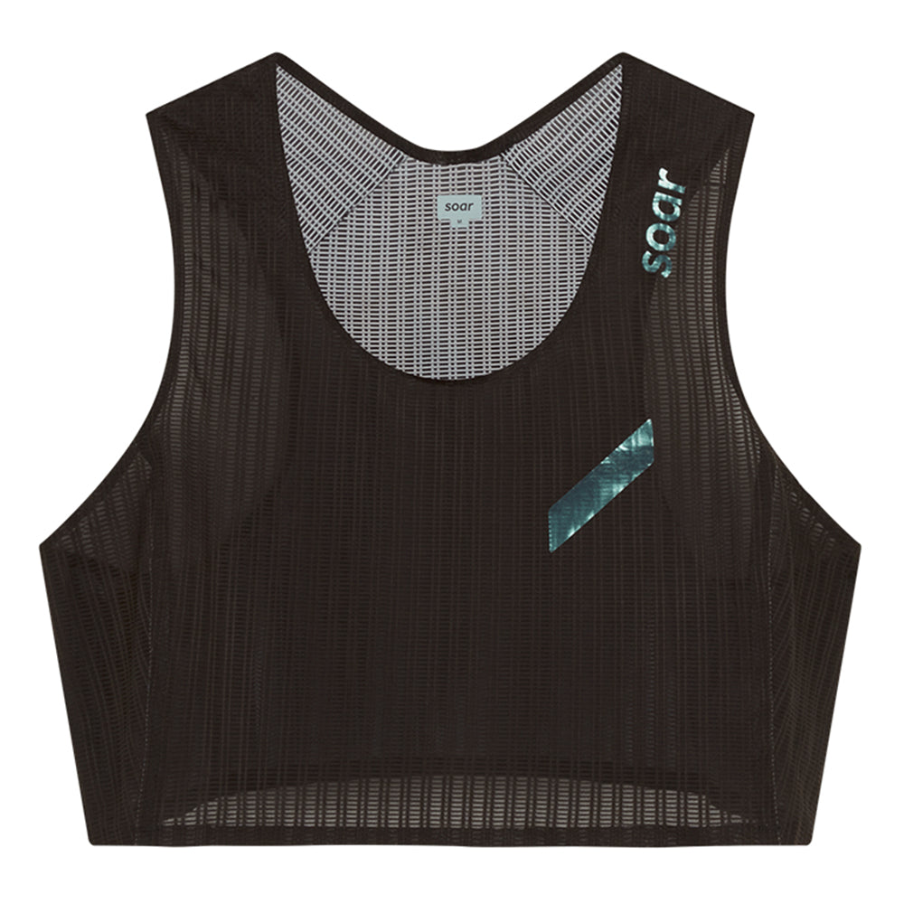 Soar Women's Crop Race Vest - BlackToe Running#colour_black
