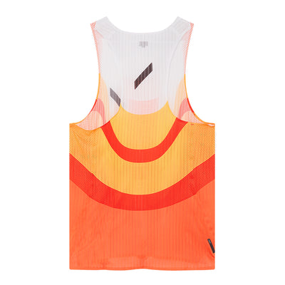 Soar Men's Race Vest - BlackToe Running#colour_orange-red-white