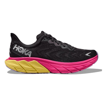 oka One One Women's Arahi 6 - BlackToe Running#colour_black-pink-yarrow