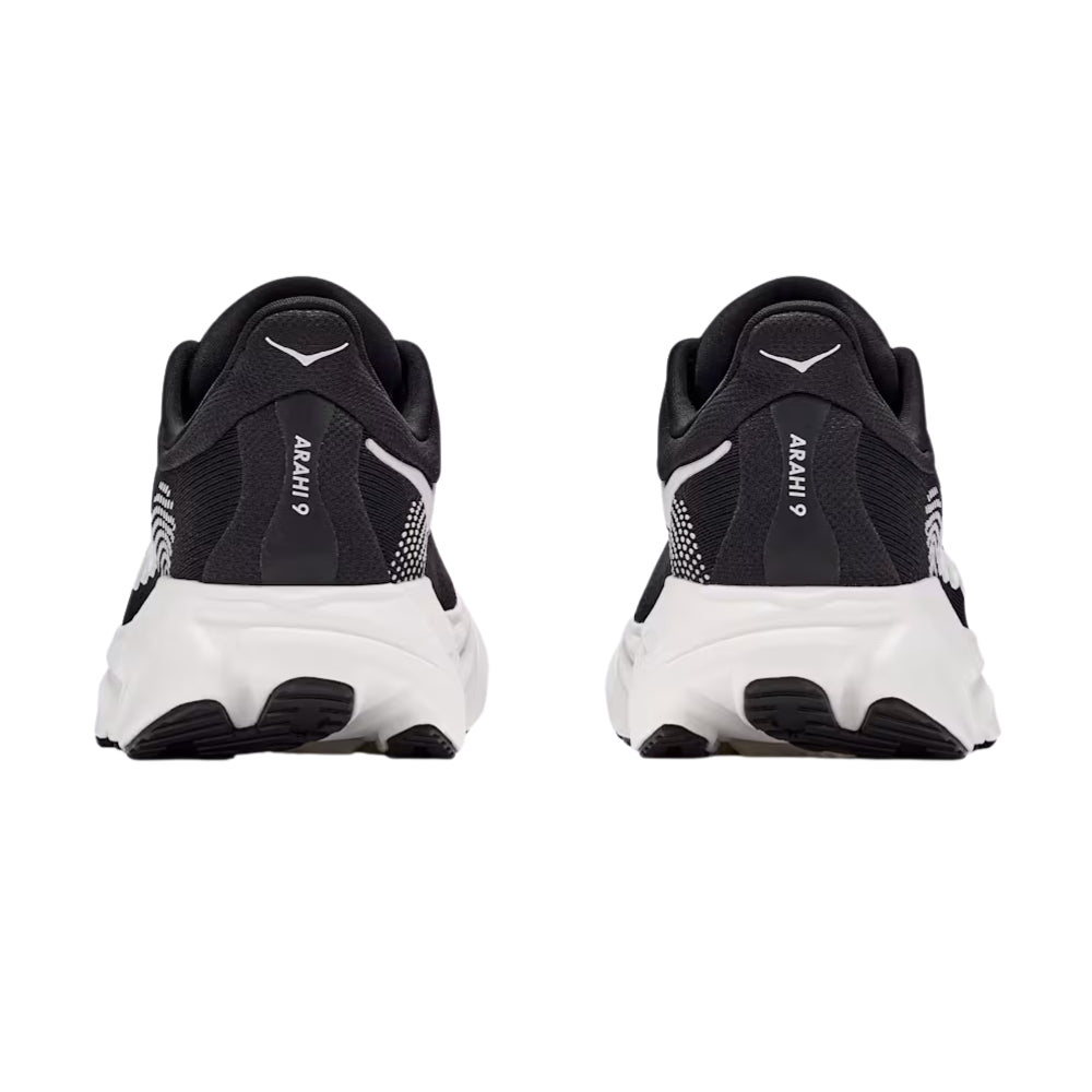 Hoka Men's Arahi 9 - BlackToe Running#colour_black-white