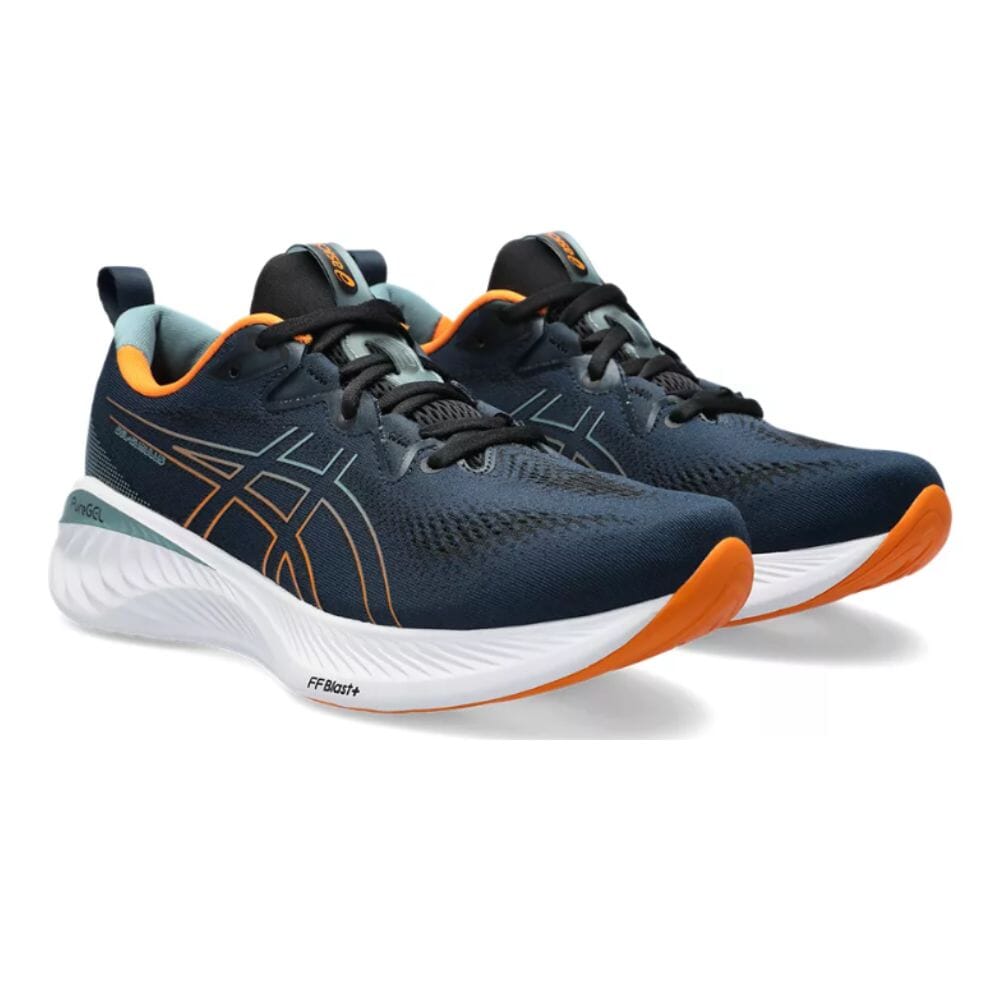 Asics Men's Gel-Cumulus 25 Men's Shoes- BlackToe Running#colour_french-blue-bright-orange