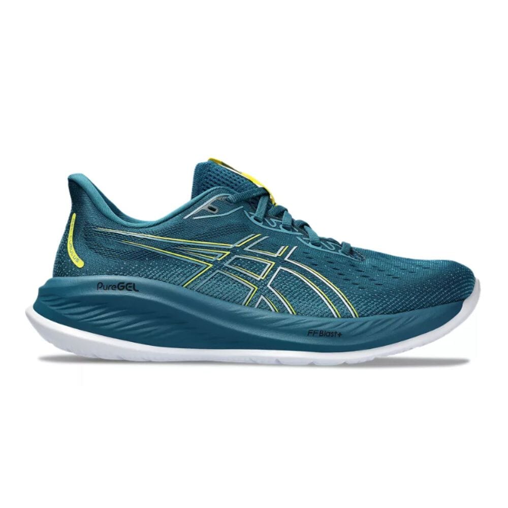 Asics Women's Gel-Cumulus 26 Men's Shoes - BlackToe Running#colour_evening-teal-bright-yellow