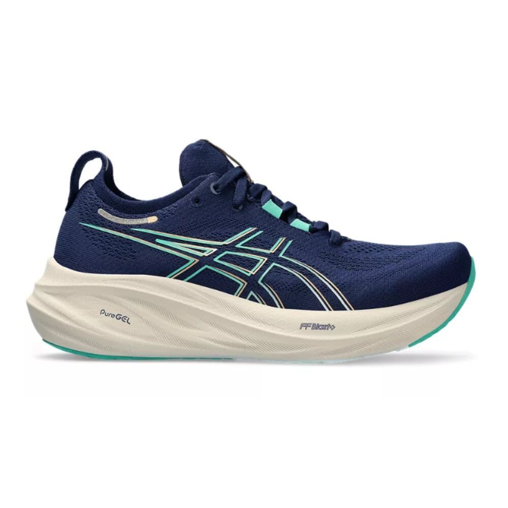 Asics Women's Gel-Nimbus 26 Women's Shoes - BlackToe Running#colour_blue-expanse-aurora-green