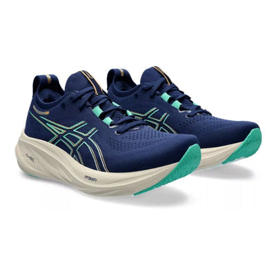 Asics Women's Gel-Nimbus 26 Women's Shoes - BlackToe Running#colour_blue-expanse-aurora-green