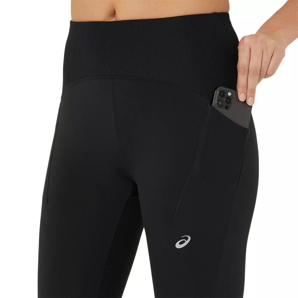 Asics Women's Road Winter High Waist Tight - BlackToe Running