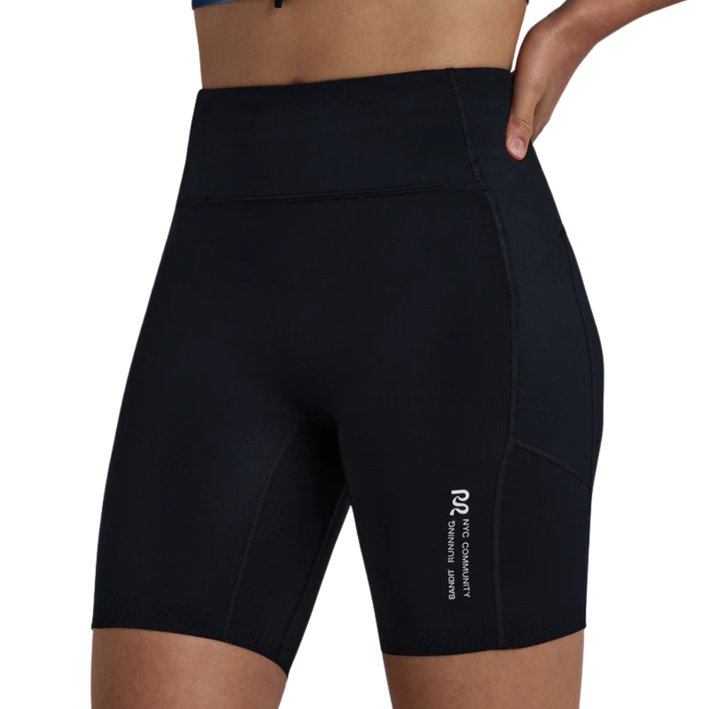 Bandit Women’s Stamina™ High Waist 7" Compression Short - BlackToe Running#colour_black