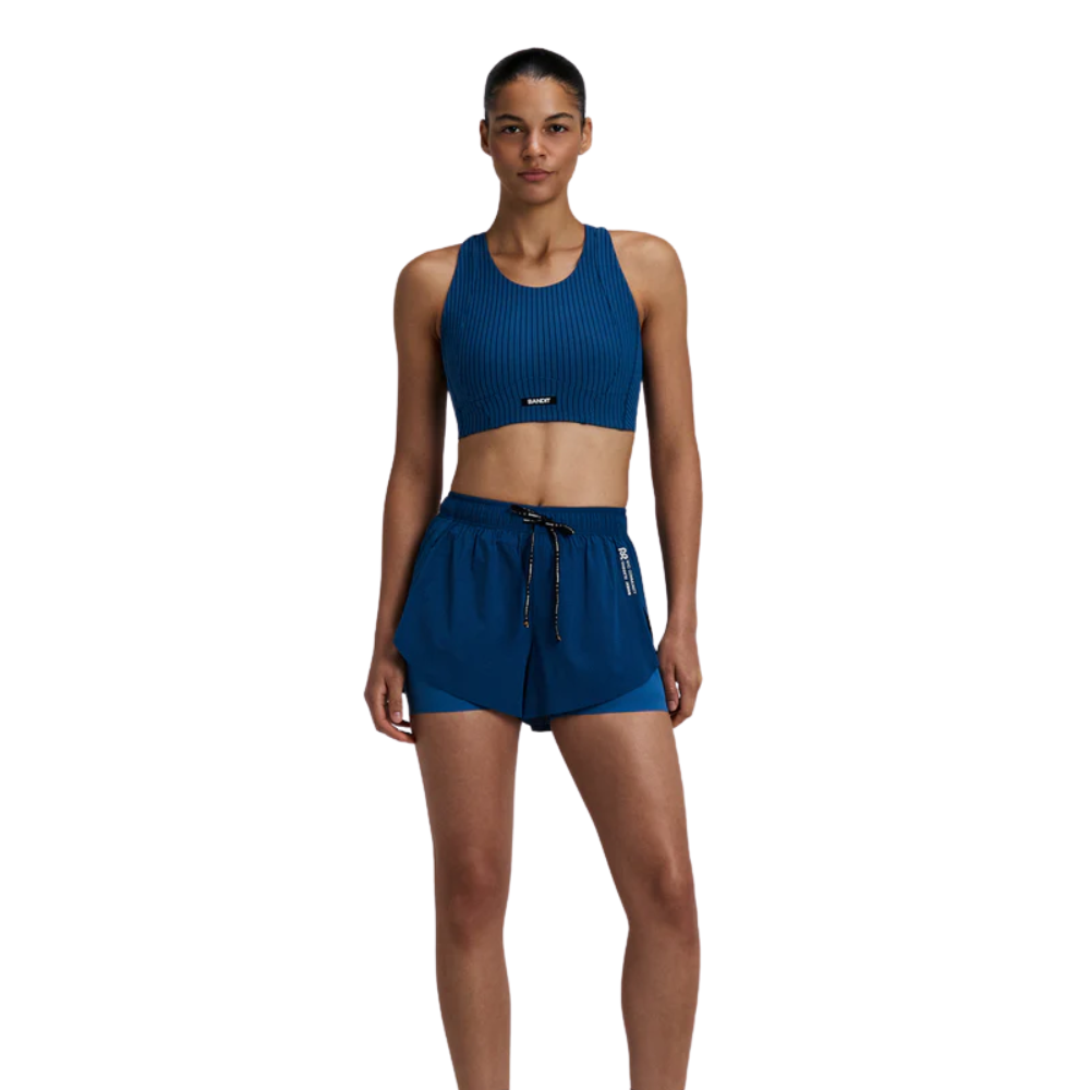 Bandit Women’s Vento™ 2-in-1 Run Short - BlackToe Running#colour_ink-blue-aegean