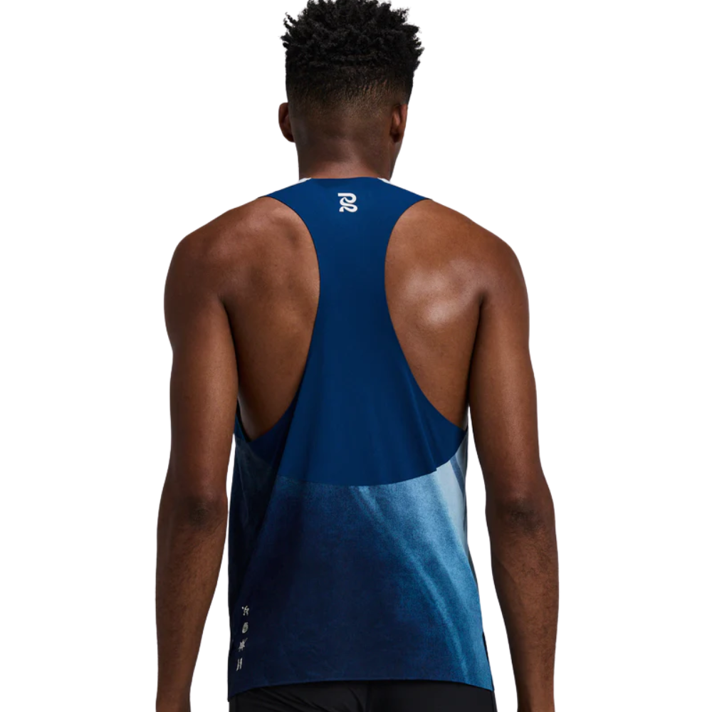 Bandit Running Men's Specter Race Singlet - BlackToe Running#colour_undertow-ink-blue-multi