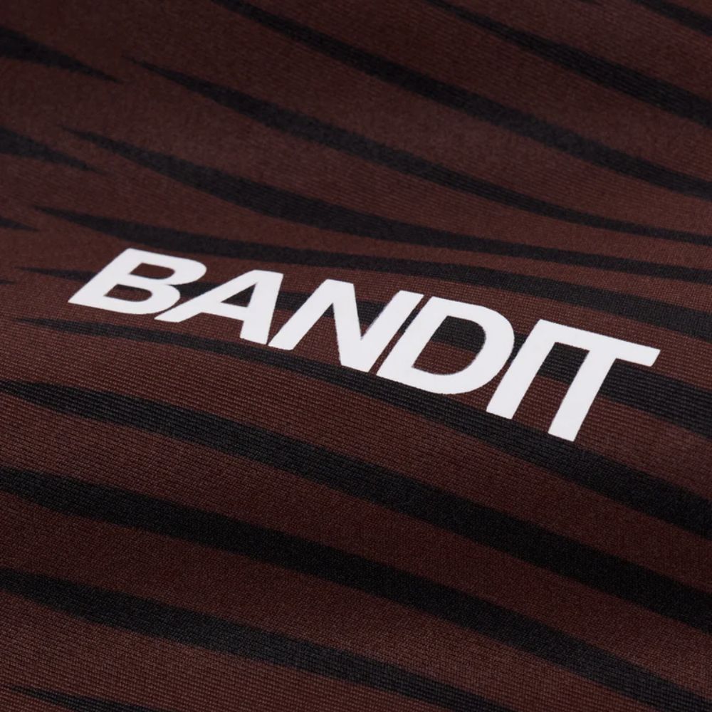 Bandit Running Women's Stamina™ Scoop Neck Race Crop - BlackToe Running#colour_organic-stripe-cacao