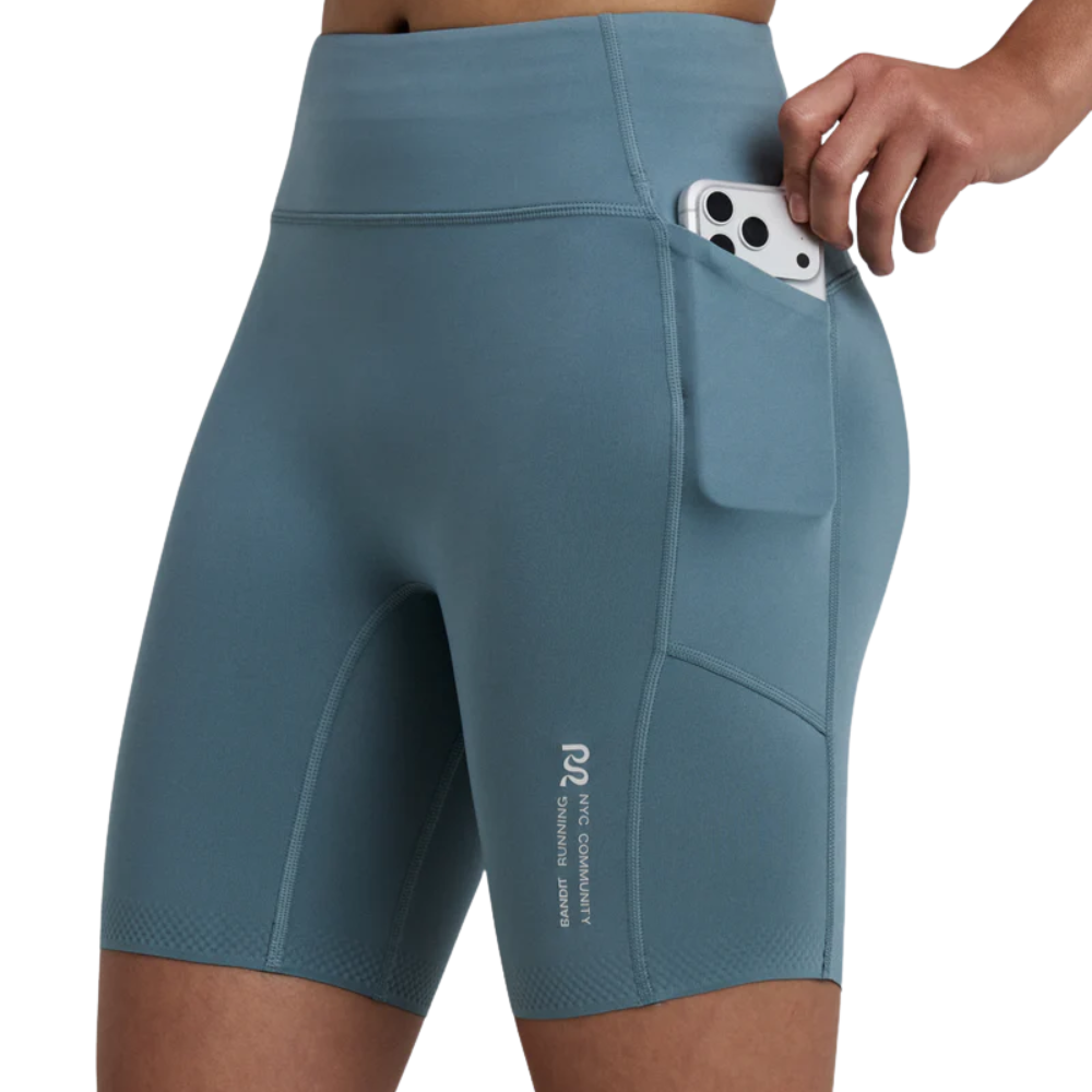 Bandit Women’s Stamina™ High Waist 7" Compression Short - BlackToe Running#colour_tranquil-blue
