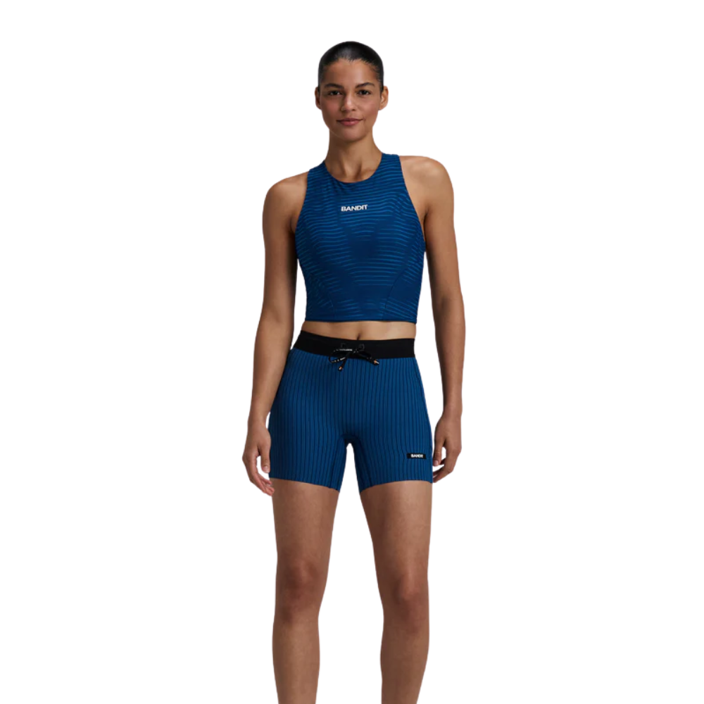 Bandit Running Women's Stamina™ Scoop Neck Race Crop - BlackToe Running
