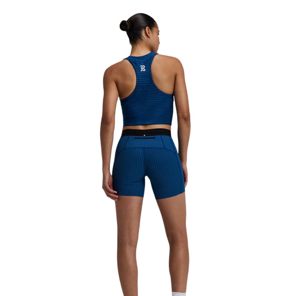 Bandit Women’s Striped Cadence 5" Compression Short - BlackToe Running#colour_ink-blue-aegean