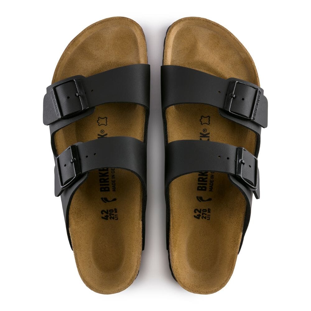 Birkenstock Men's Arizona Birko-Flor - BlackToe Running#colour_black