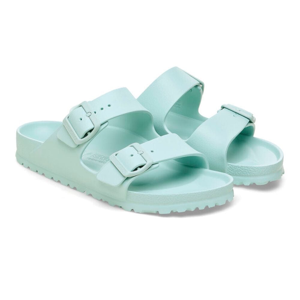 BirkBirkenstock Women's Arizona Essentials EVA - BlackToe Running#colour_surf-green