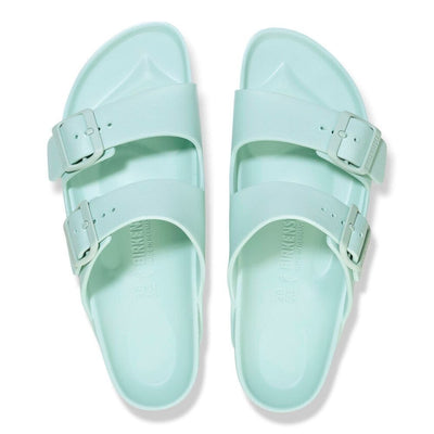 BirkBirkenstock Women's Arizona Essentials EVA - BlackToe Running#colour_surf-green