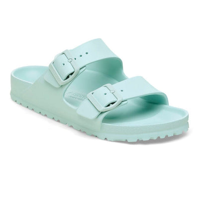 BirkBirkenstock Women's Arizona Essentials EVA - BlackToe Running#colour_surf-green