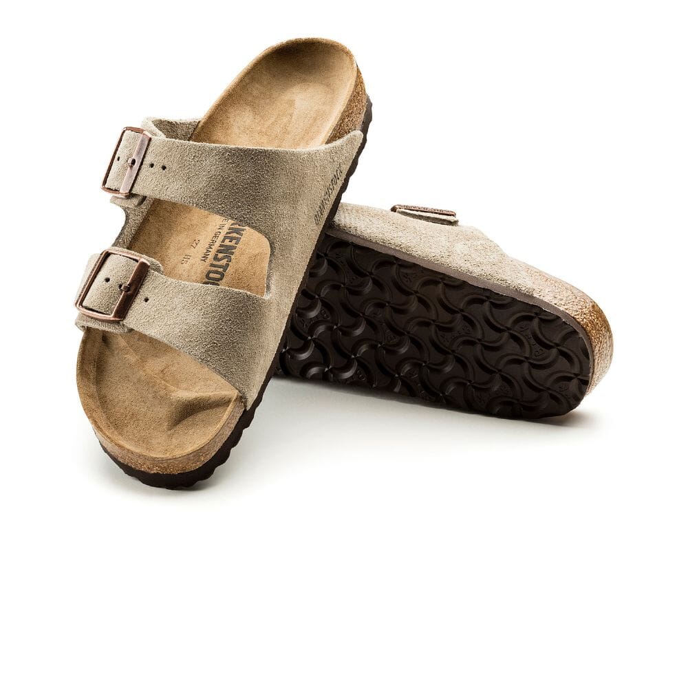 Birkenstock Women's Arizona Suede - BlackToe Running#colour_taupe