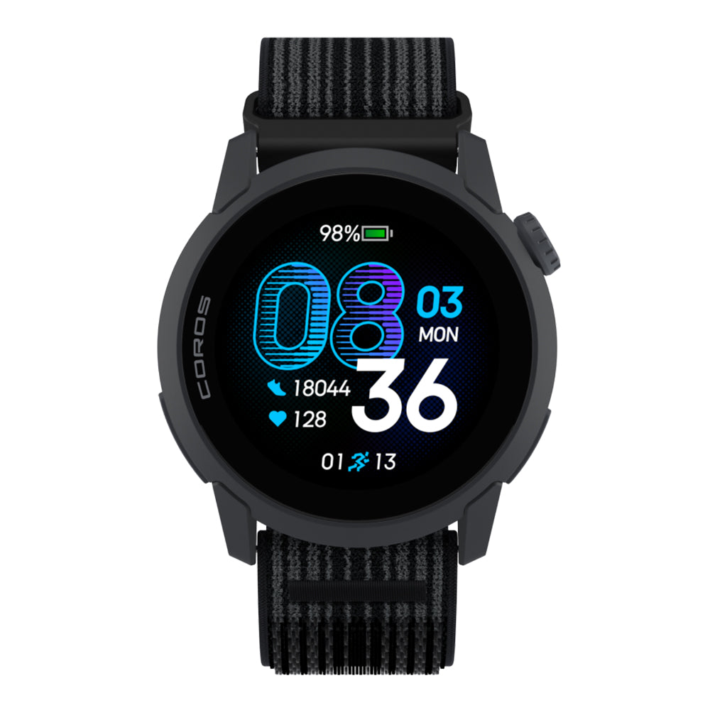 Coros Pace 4 - BlackToe Running#colour_black-with-black-nylon-band