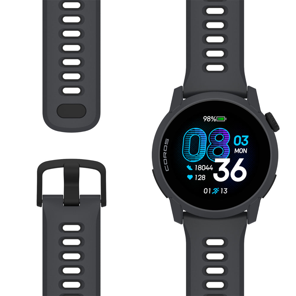 Coros Pace 4 - BlackToe Running#colour_black-with-black-silicone-band