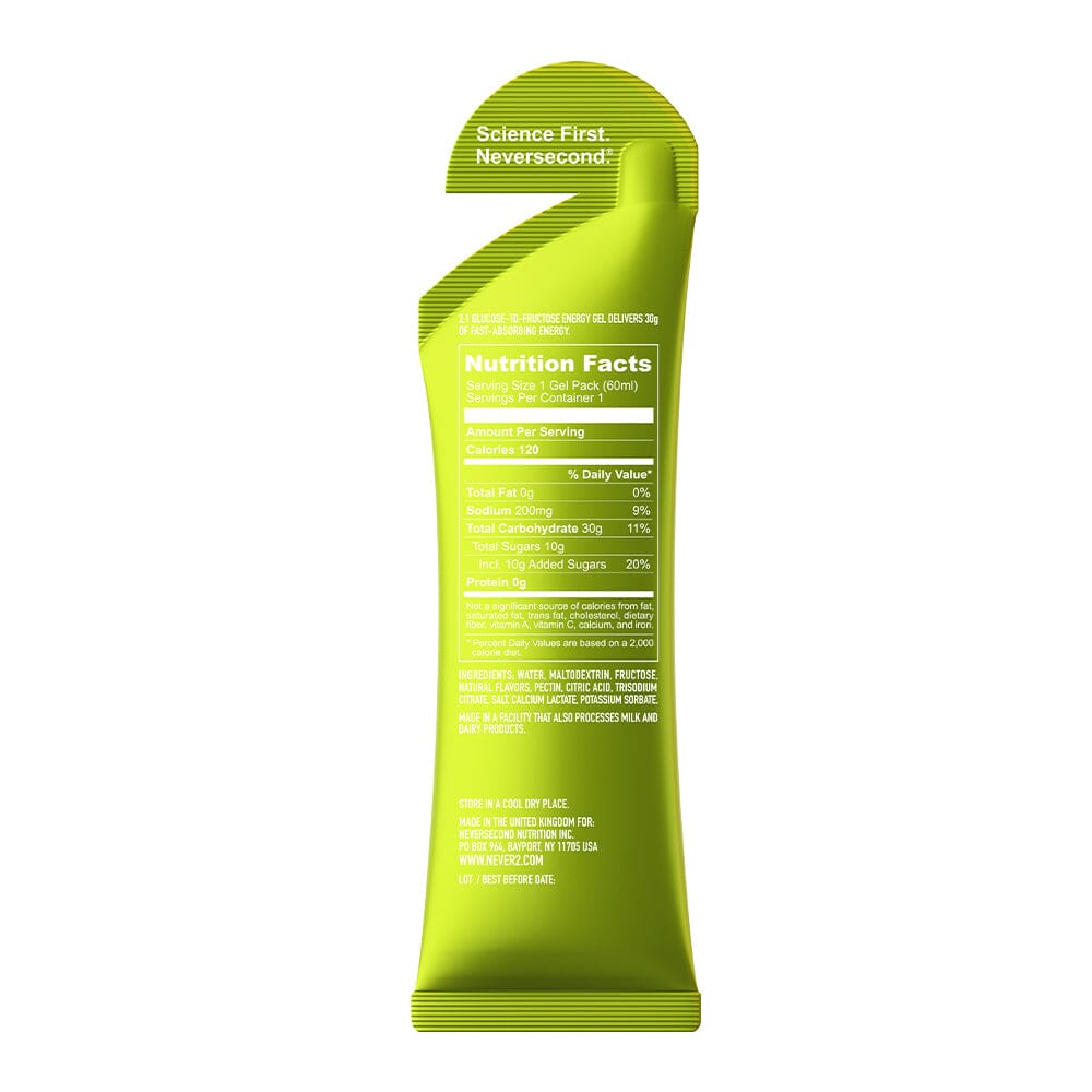 Neversecond C30 Energy Gel - Single Serving - BlackToe Running#flavour_citrus