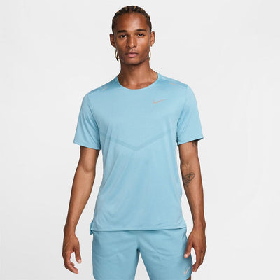 Nike Men's Rise 365 Dri-FIT Short-Sleeve Running Top - BlackToe Running#colour_denim-turq-reflective-silver