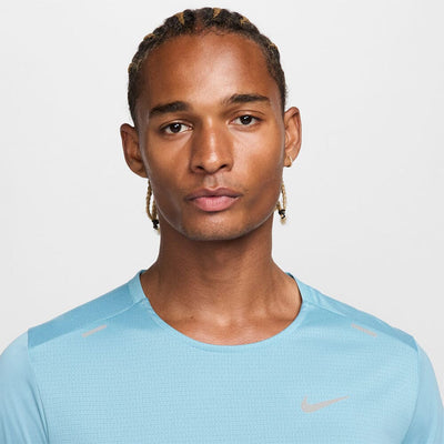 Nike Men's Rise 365 Dri-FIT Short-Sleeve Running Top - BlackToe Running#colour_denim-turq-reflective-silver