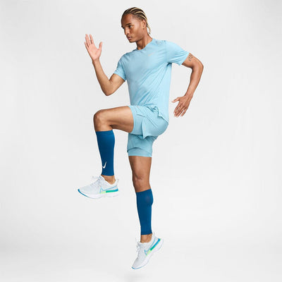 Nike Men's Rise 365 Dri-FIT Short-Sleeve Running Top - BlackToe Running#colour_denim-turq-reflective-silver