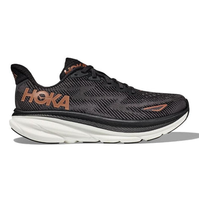 Hoka Women's Clifton 9 Women's Shoes - BlackToe Running#colour_black-copper
