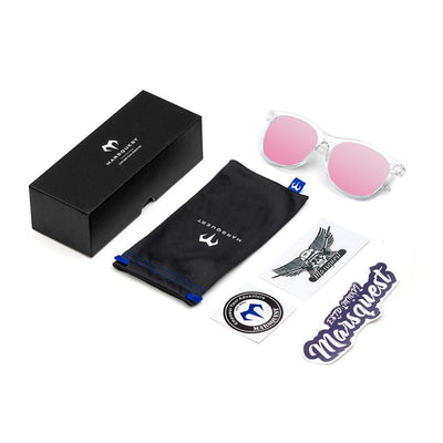 Marsquest Momentum Sunglasses - Crystal & Rose - BlackToe Running