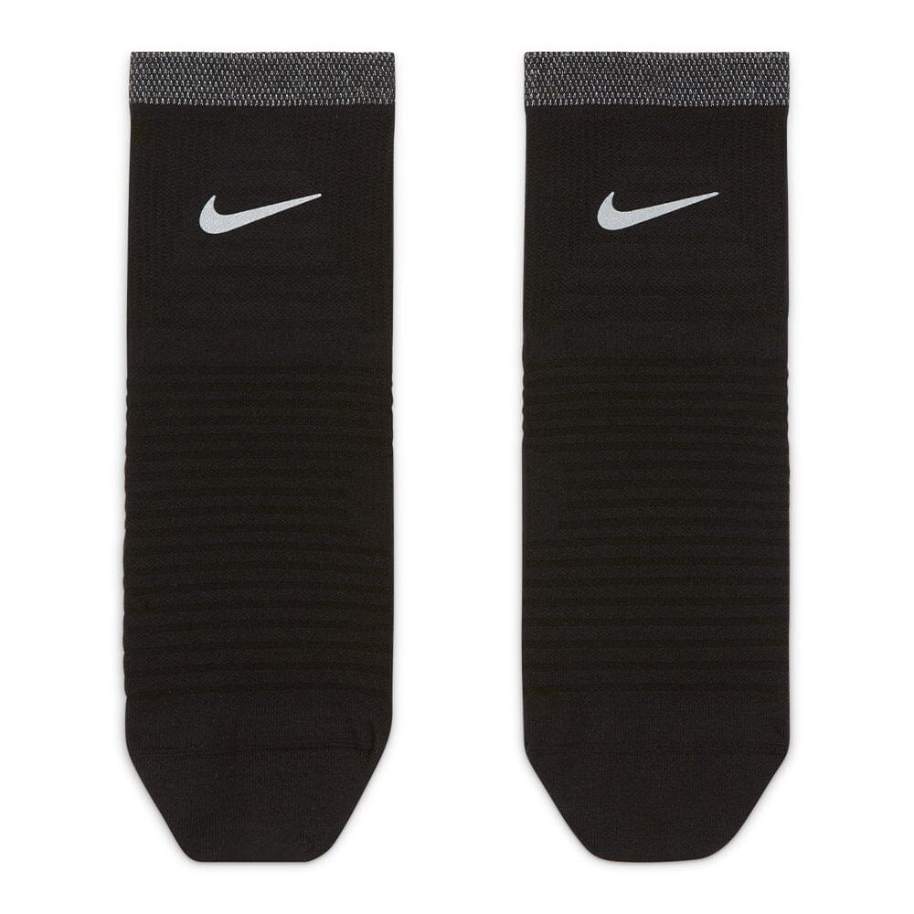 Nike Spark Light Weight Ultralight Cushion Ankle Quarter Socks - BlackToe Running#colour_black