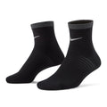 Nike Spark Light Weight Ultralight Cushion Ankle Quarter Socks - BlackToe Running#colour_black