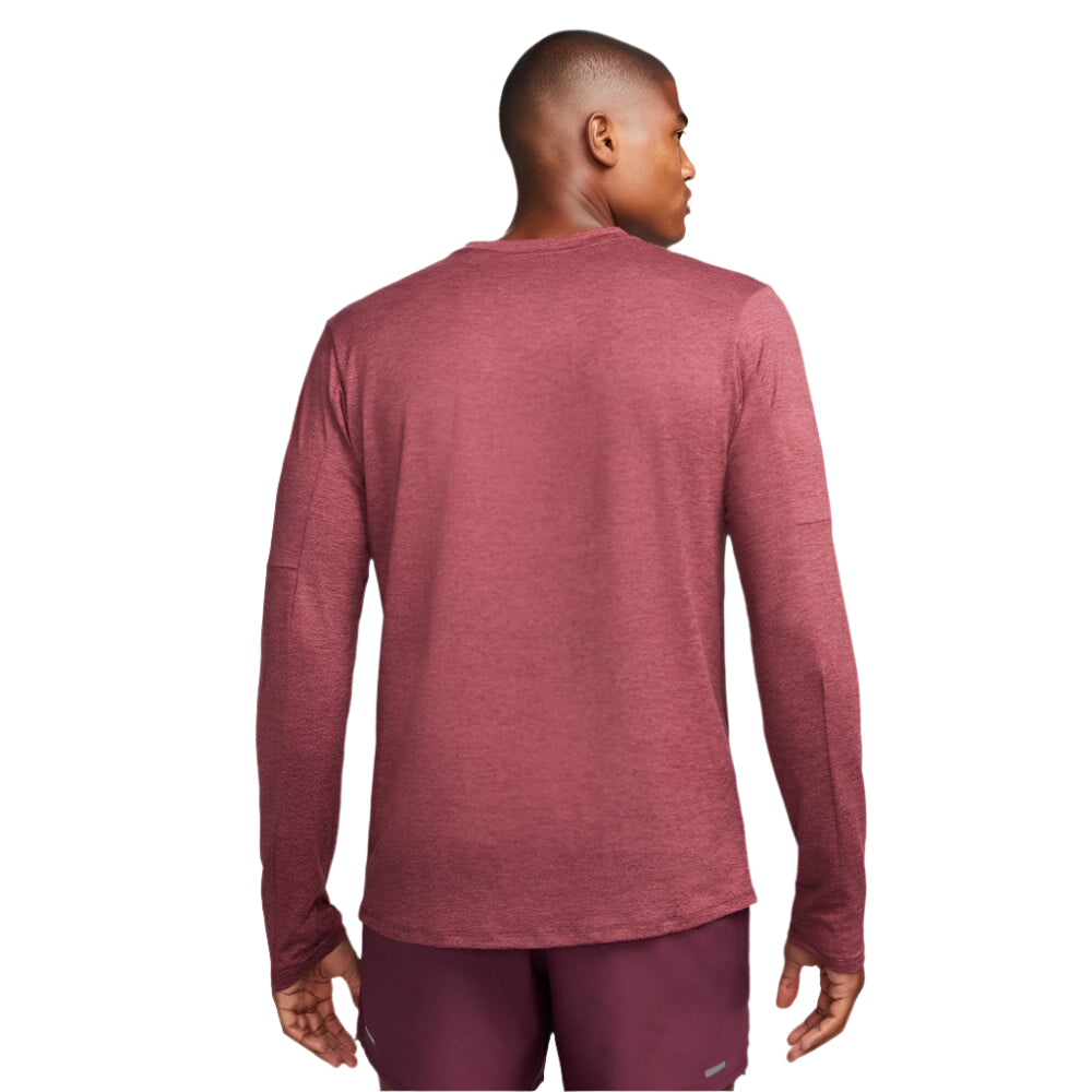 Nike Men's Dry Fit Element Running Crew - BlackToe Running#colour_night-maroon