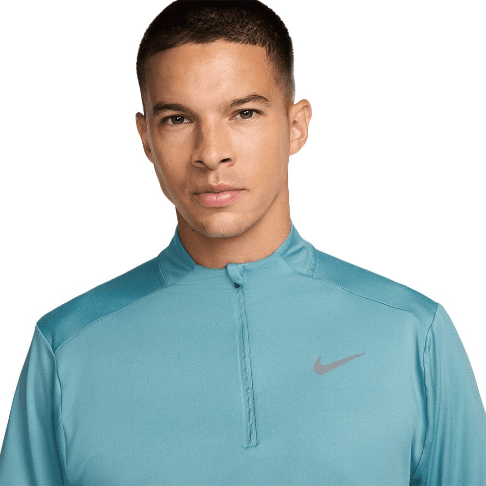 Nike Men's Element Half-Zip Running Top - BlackToe Running#colour_denim-turq-reflective-silver