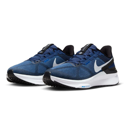 Nike Men's Air Zoom Structure 25 Men's Shoes - BlackToe Running#colour_midnight-navy-pure-platinum