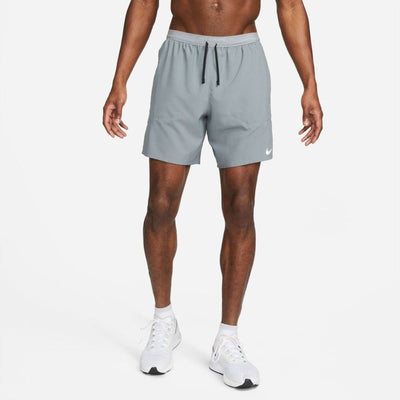 Nike Men's Dri-FIT Stride 7" 2-In-1 Running Shorts - BlackToe Running#colour_grey-reflective-silver