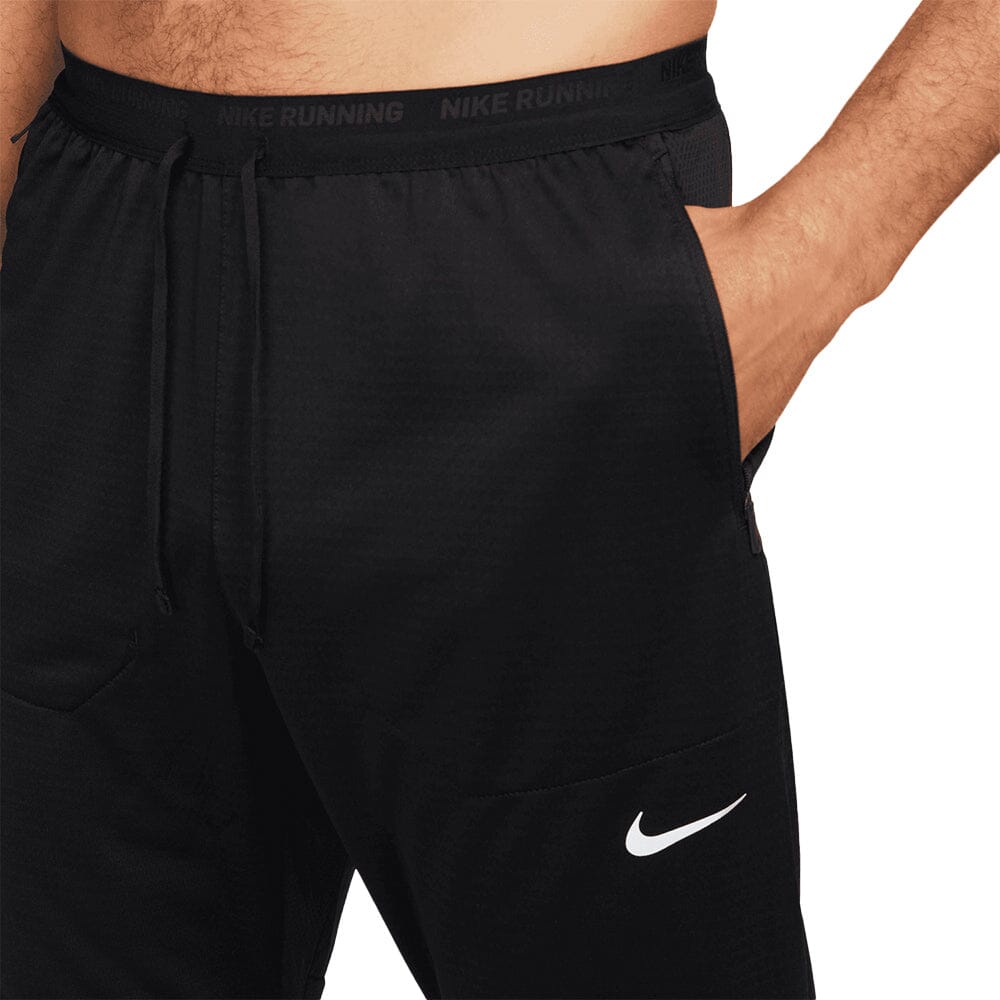 Nike Men's Phenom Dri-FIT Knit Running Pants - BlackToe Running#colour_black