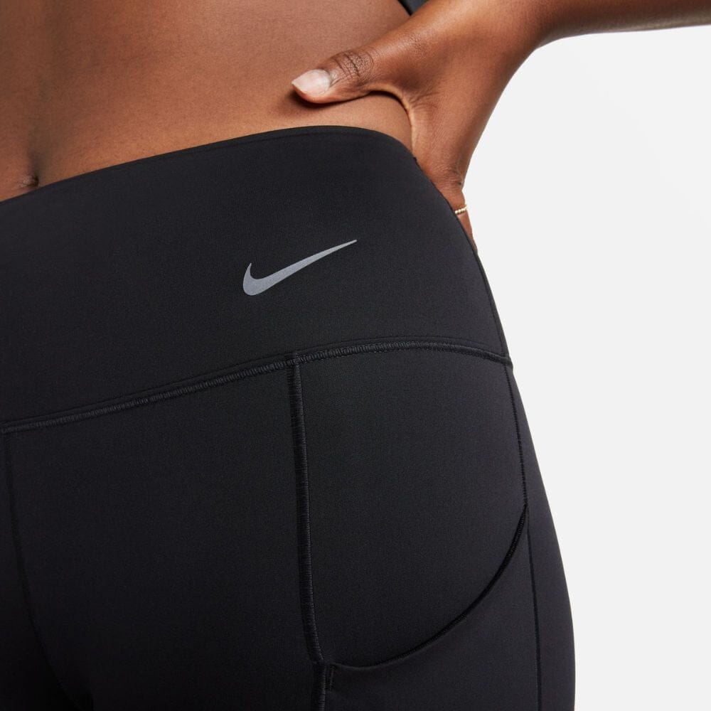 Nike Go Women's Firm-Support Mid-Rise Full-Length Leggings with Pockets Women's Bottoms - BlackToe Running#colour_black