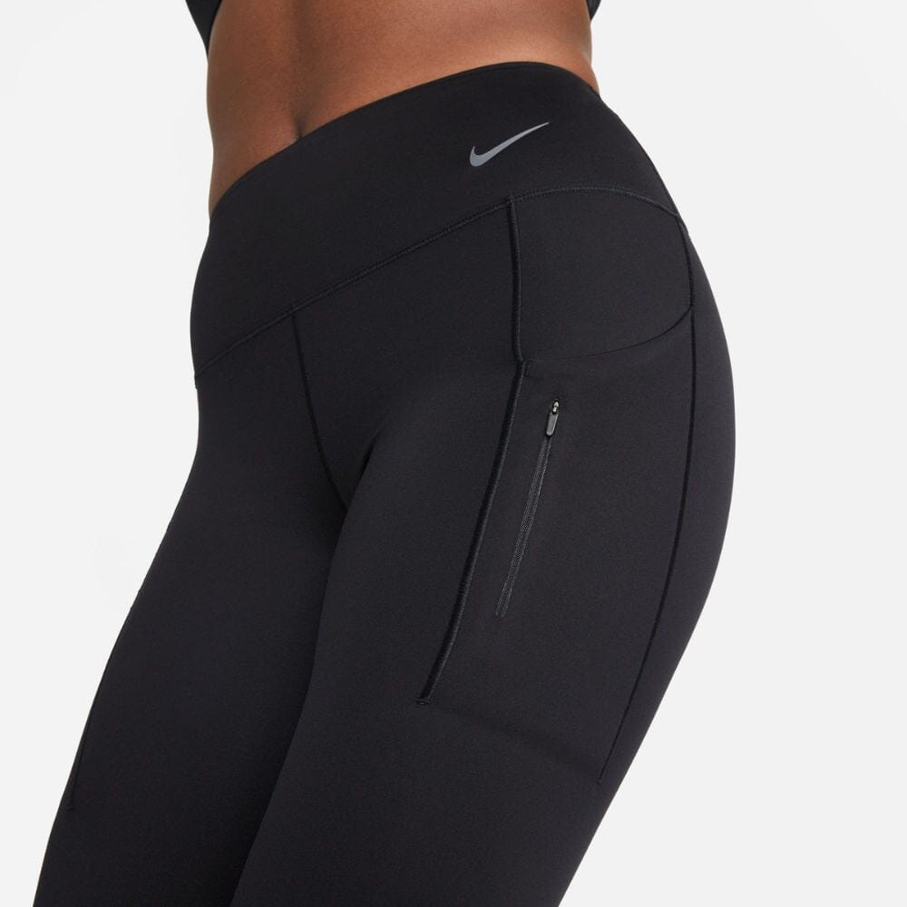 Nike Go Women's Firm-Support Mid-Rise Full-Length Leggings with Pockets Women's Bottoms - BlackToe Running#colour_black