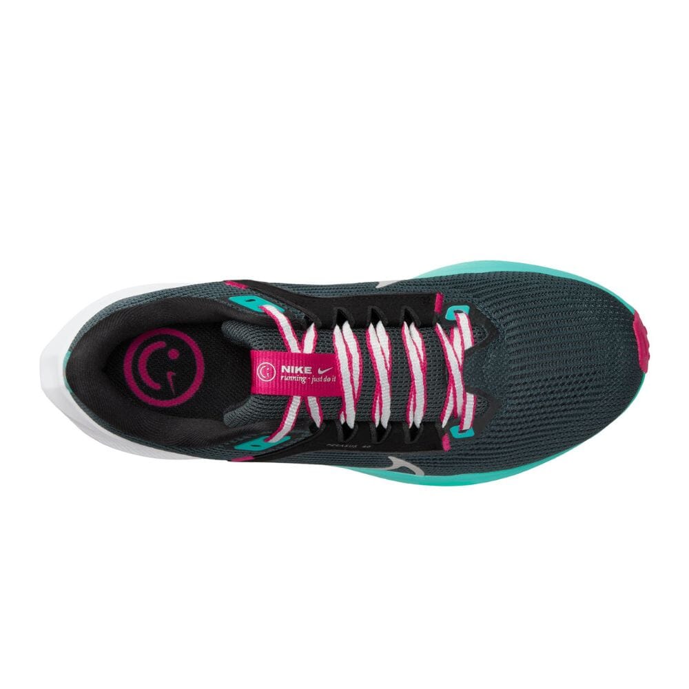 Nike Women's Air Zoom Pegasus 40 Women's Shoes - BlackToe Running#colour_deep-jungle-metallic-silver