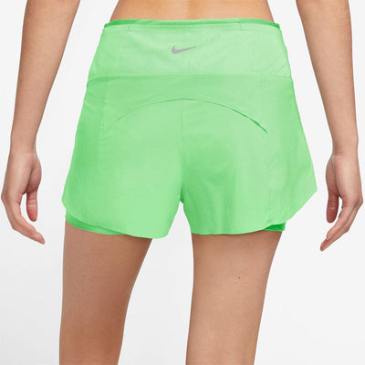 Nike Women's Dri-FIT Swift Mid-Rise 3" 2-in-1 Running Shorts with Pockets - BlackToe Running#colour_green