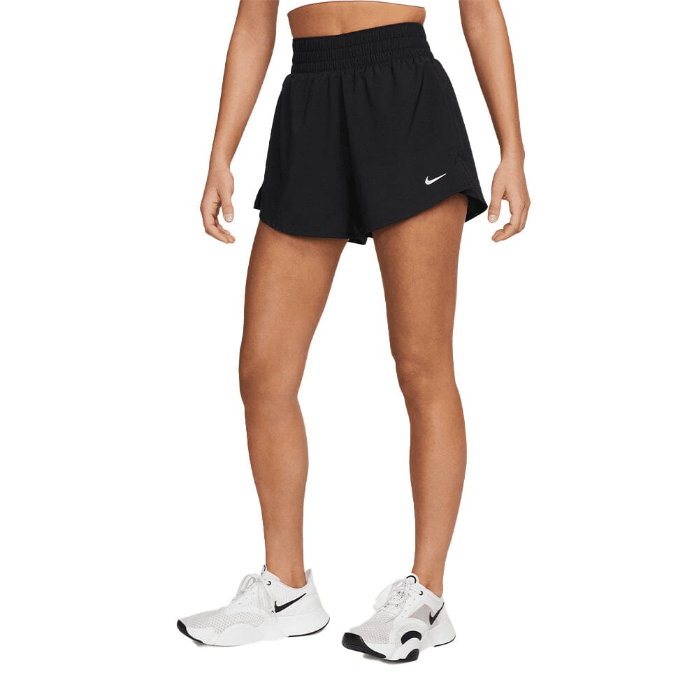 Nike Women's One Dri-FIT High-Waisted 3" 2-in-1 Shorts - BlackToe Running#colour_black
