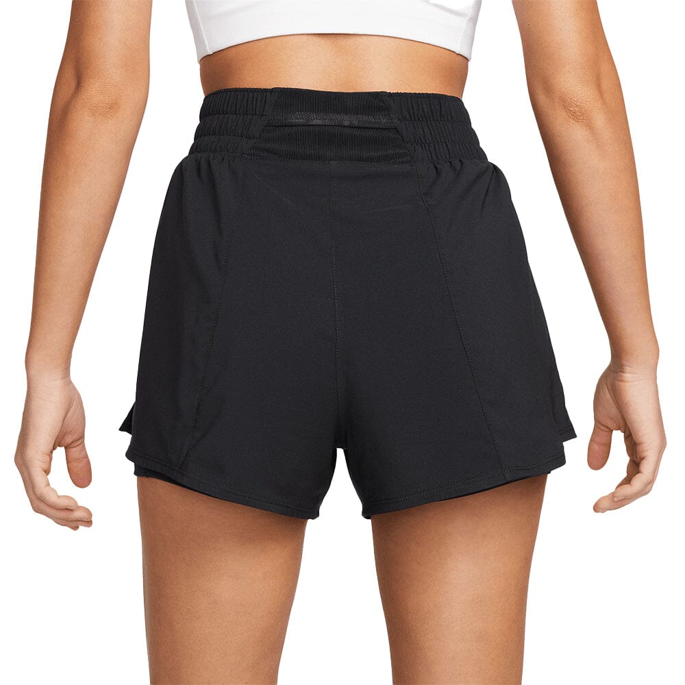 Nike Women's One Dri-FIT High-Waisted 3" 2-in-1 Shorts - BlackToe Running#colour_black