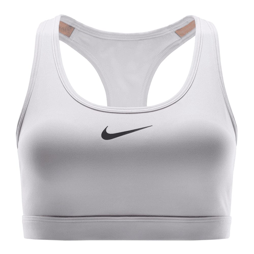 Nike Women's Dri-Fit Swoosh Medium Support Sports Bra - BlackToe Running#colour_white-stone-mauve