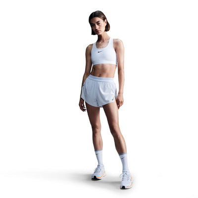 Nike Women's Dri-Fit Swoosh Medium Support Sports Bra - BlackToe Running#colour_white-stone-mauve