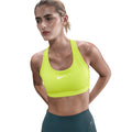 Nike Women's Dri-Fit Swoosh Medium Support Sports Bra - BlackToe Running#colour_cyber-white