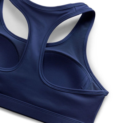 Nike Women's Dri-Fit Swoosh Medium Support Sports Bra - BlackToe Running#colour_midnight-navy-white
