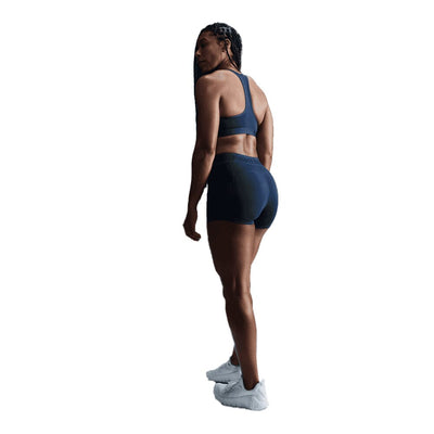 Nike Women's Dri-Fit Swoosh Medium Support Sports Bra - BlackToe Running#colour_armory-navy-white